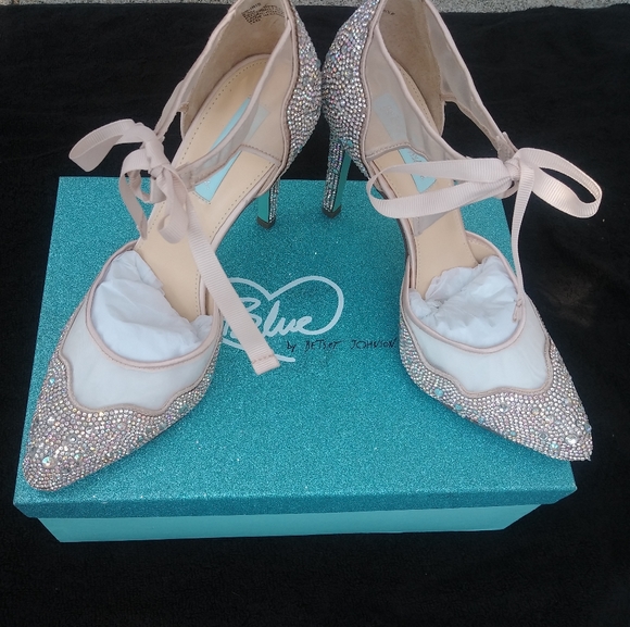 Rhinestone Betsey Johnson heels - Picture 2 of 4